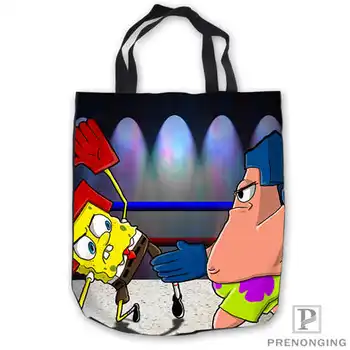 

Custom Canvas fun_with_spongebobTote Shoulder Shopping Bag Casual Beach HandBag Daily Use Foldable Canvas #180713-05-33