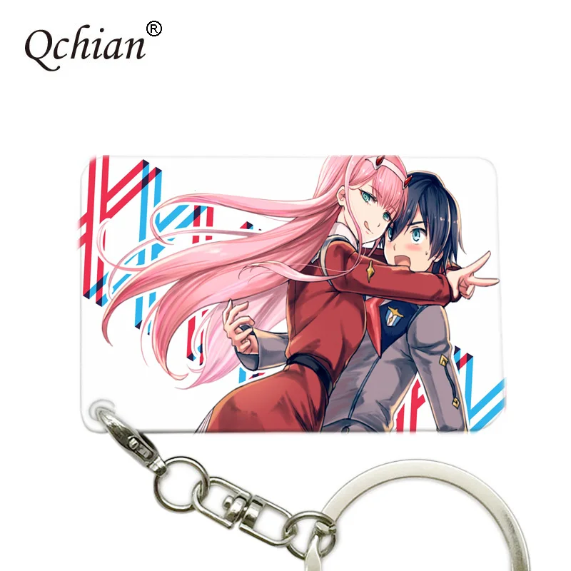 BLACK PEARL Аниме DARLING In The FRANXX ZERO TWO hiro Ichigo деревянный брелок мультфильм милый Otaku брелок подарок кулон подарок на Рождество - Цвет: BLACK PEARL
