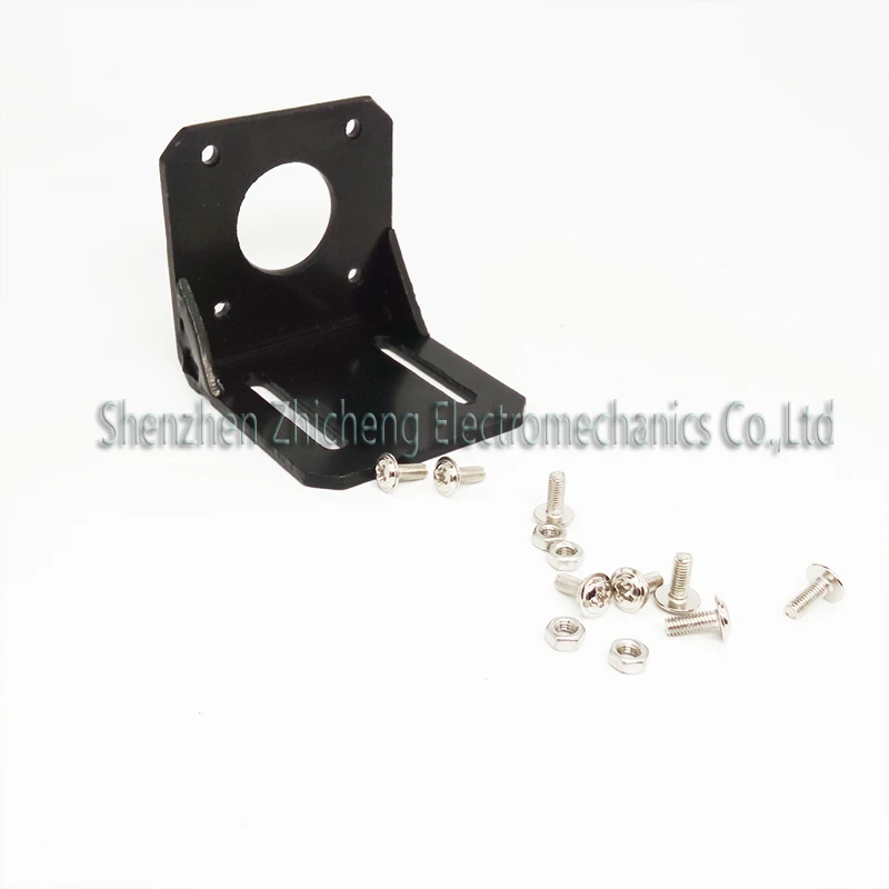 

Nema17 mounting L bracket 42 stepper motor fitted black alloy steel mounting bracket diy cnc parts L type 42 brackst 1pcs