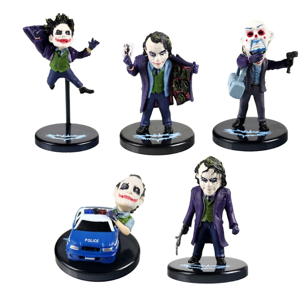 5Pcs Batman The Dark Knight The Joker PVC Figures 5CM Toy New in Box 