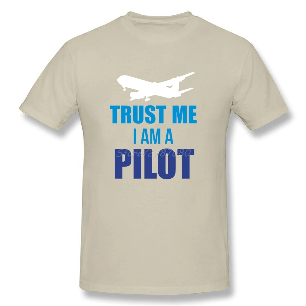 Футболка мужская повседневная с надписью Trust Me I Am A Pilot хлопковая тенниска