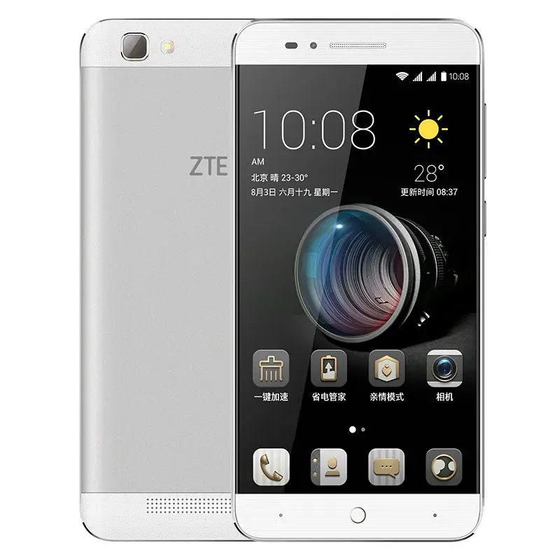 Чехол в подарок zte BA610T MTK6735P четырехъядерный телефон Android 5,1 2G ram 8G rom 8MP 4000mAh Dual SIM 8MP OTG telefone