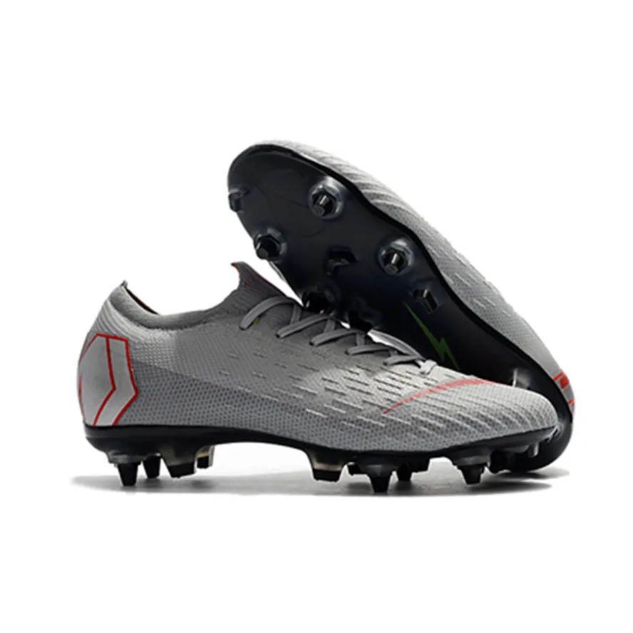 

Wholesale 9 Colors MLLZF Flyknit Vapors VI Elite SG AC Soccer Shoes Mens Low Ankle Football Boots Cleats Free Shipping