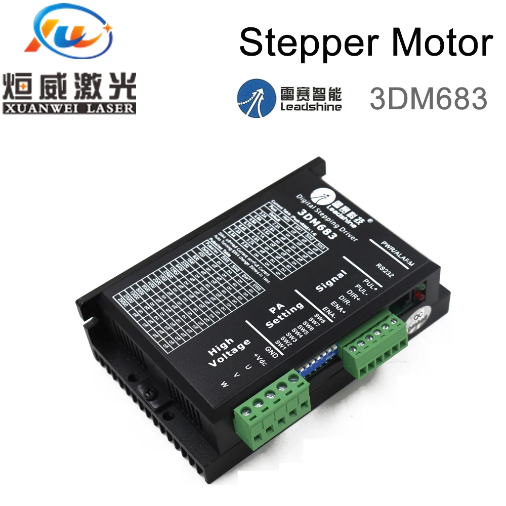 

Leadshine 3 Phase Stepper Motor Driver 3DM683 Stepper Motor Driver 20-60VDC 0.5-8.3A Stepper Driver Use for CNC Engraver Machine