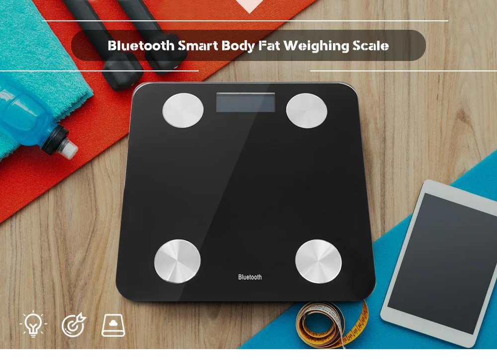 Bluetooth Smart весы электронные тела жир с приложением цифровой Ванная комната баланса
