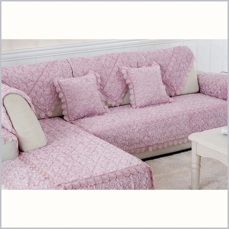 Europe Soft Plush Sofa Cover Solid Sofa Covers Slipcover Couch Cover