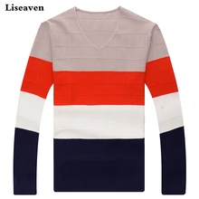 Liseaven мужские свитера брендовая одежда с круглым вырезом Slim Fit Мужской пуловер вязаный свитер для мужчин