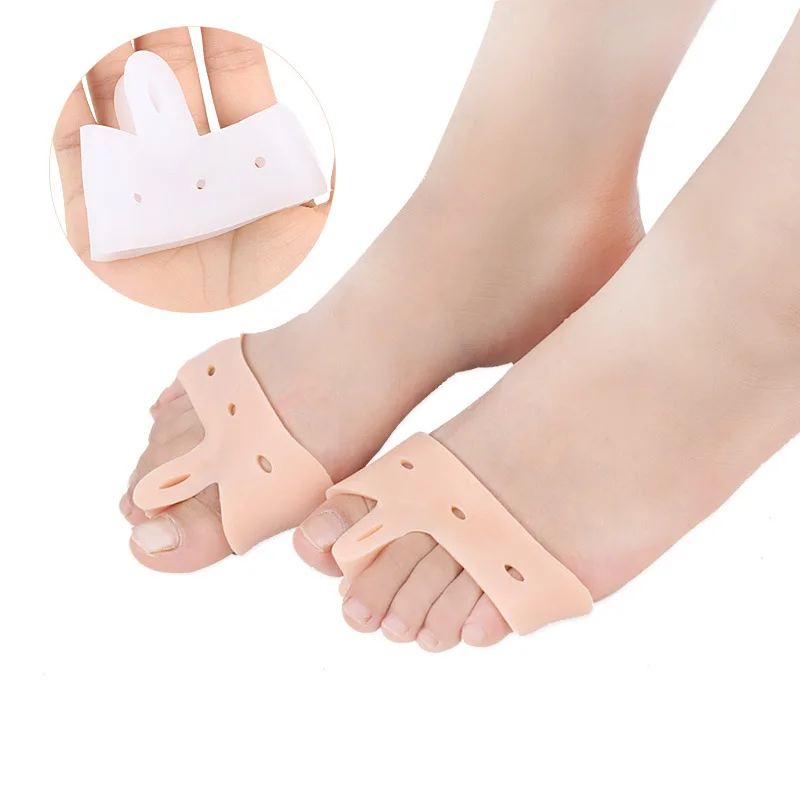 Dedo do pé Corrector para Dedos dos Pés Pares Separador Pedicure Toe Hallux Valgus Bunion Protetores Splint Espaçador Alinhamento Straightener 25 Gel 4 gel toe hallux valgus bunion protetores splint