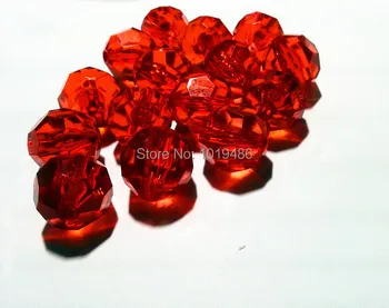 

(choose size) 4mm-26mm red color Transparent Acrylic Faceted chunky Beads for Chunky Necklace!!