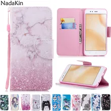 Милый чехол-бумажник с рисунком для Xiaomi mi A1 A2 5X 6X Red mi Y1 4A 5 Plus Note 4 4X 5A откидной кожаный чехол с отделениями для карт держатель для денег