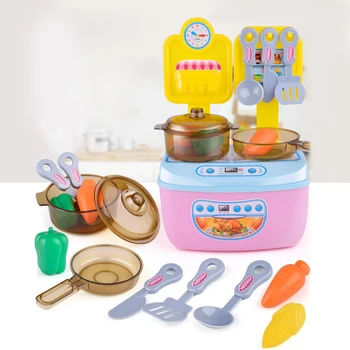 

14pcs/set Kids Toy Role Play Game Mini Simulation Kitchenware Tableware Cookware Education Learning nursery Interactive Toys