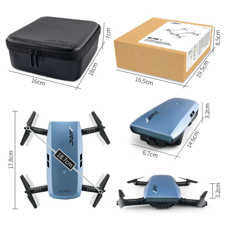 H47 ELFIE Plus Mini RC Quadcopter Drone FPV with HD Camera Upgraded Foldable Arm WIFI 6-Axis