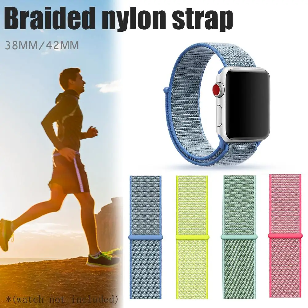 Sports Nylon Hook And Loop Strap Bracelet Watchband For Apple Watch 1