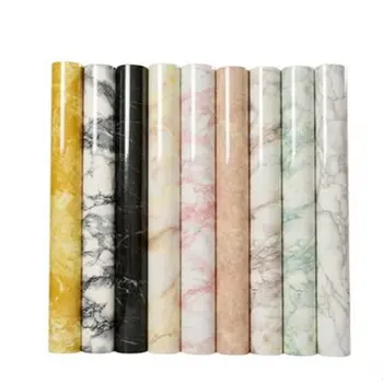 

HOHOFILM Modern Marble Sticker Bathroom Waterproof Wall Sticker Kitchen Bar Counter Decorative Film Furniture Self Adhesive PVC