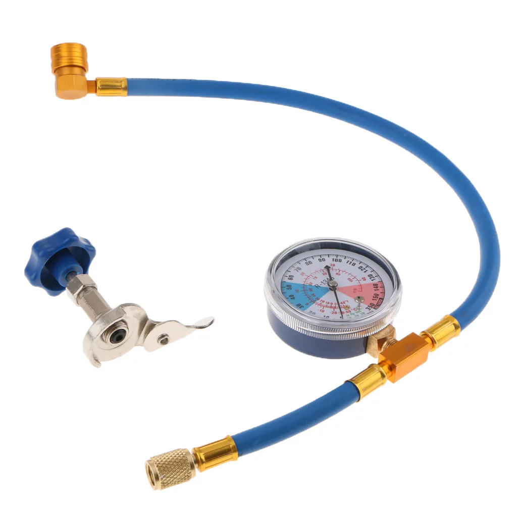 

Brand New R134A A/C Refrigerants Recharge Hose Measuring Gauge 350PSI Refrigerants Pipe Air Conditioning Recharge Hoses Blue