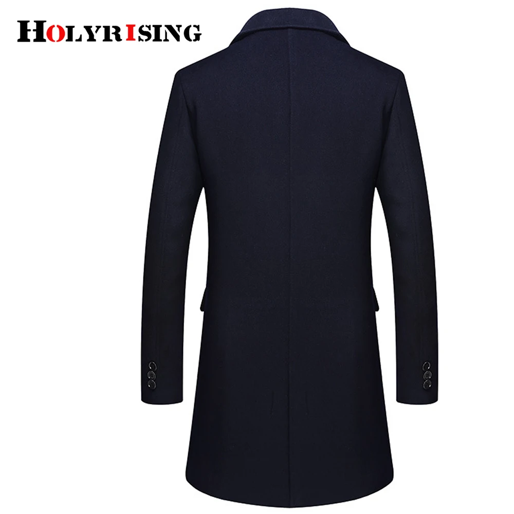 Holyrising мужское шерстяное пальто Casaco Masculino Manteau V воротник шерстяные мужские пальто теплые пальто для мужчин однобортное пальто 18542-5