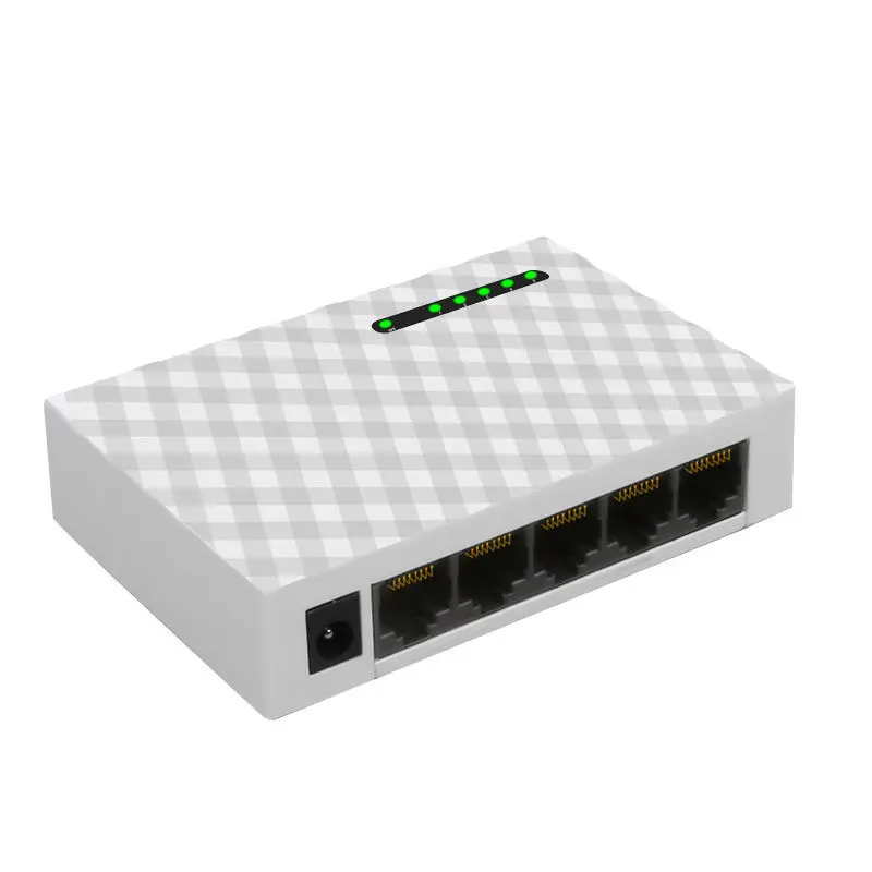 Diewu 5 портов гигабитный коммутатор для интернет-сети 10/100/1000 Mpbs Настольный Lan концентратор полный/полудуплексный обмен Ethernet умный коммутатор