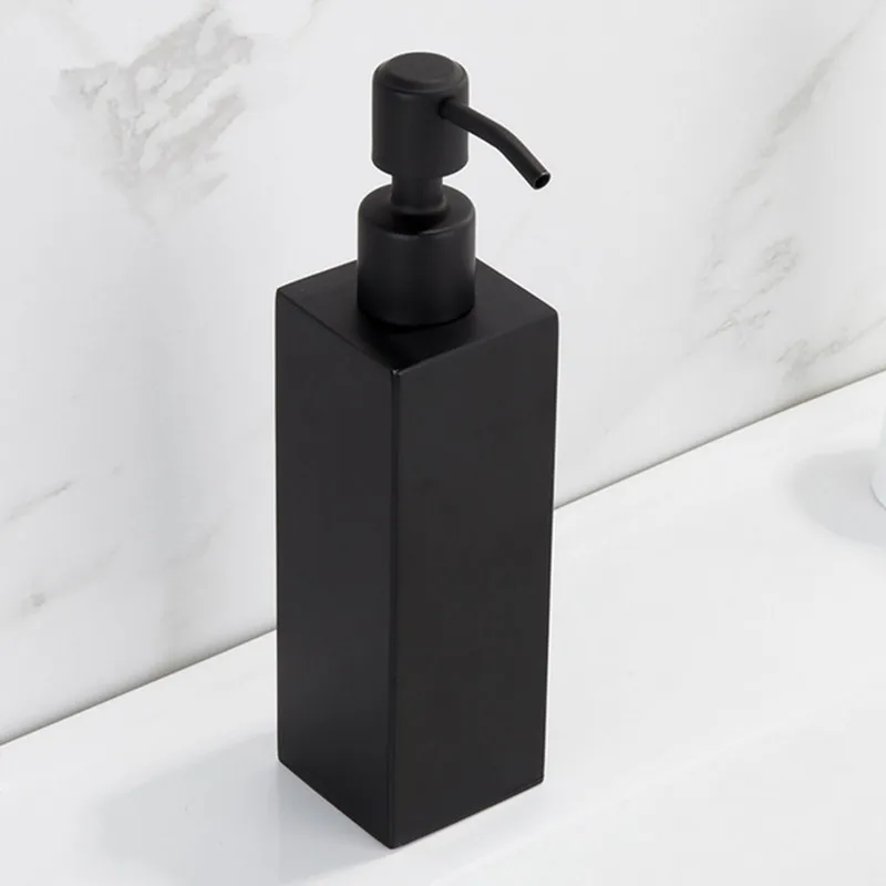 Biggers 200 мл большая емкость Черный цвет нержавеющая сталь ручной дозатор жидкого мыла для кухни ванной комнаты