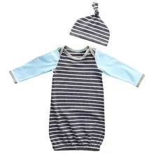 2pcs set Newborn Toddler Baby Clothes Bodysuit Sleeping Bag Sleepsack Gown Hat Outfits