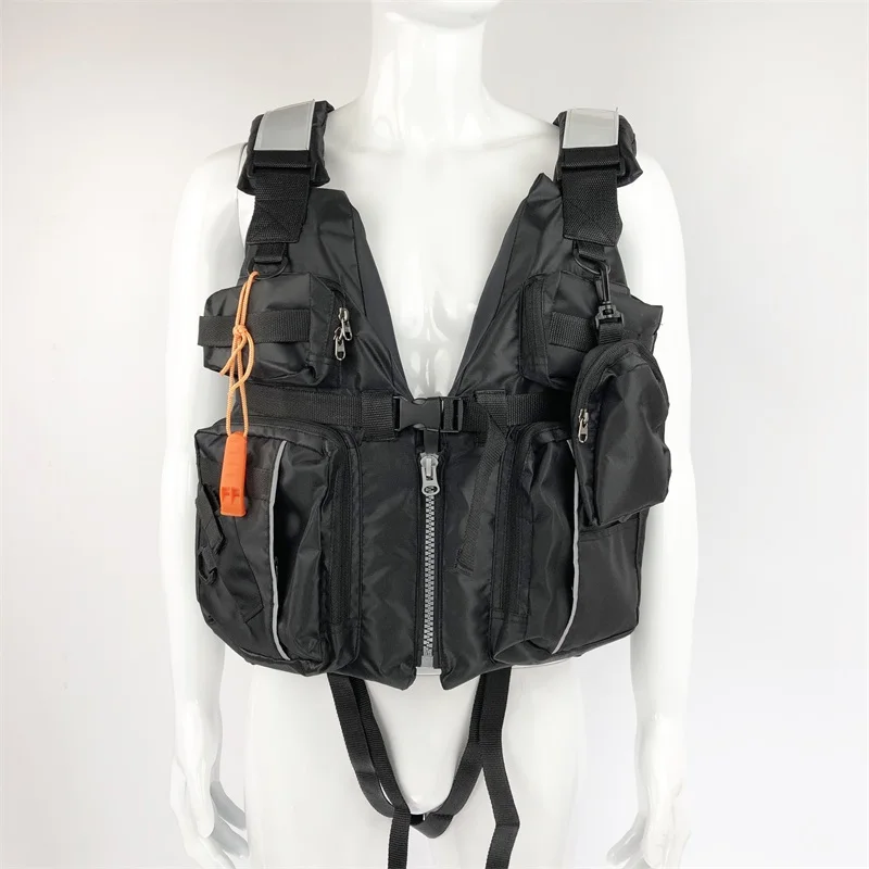 

New Detachable Adult Life Jacket Vest Aid Sailing Surfing Fishing Kayak Boating Outdoor Sports With Many Pockets life jacket