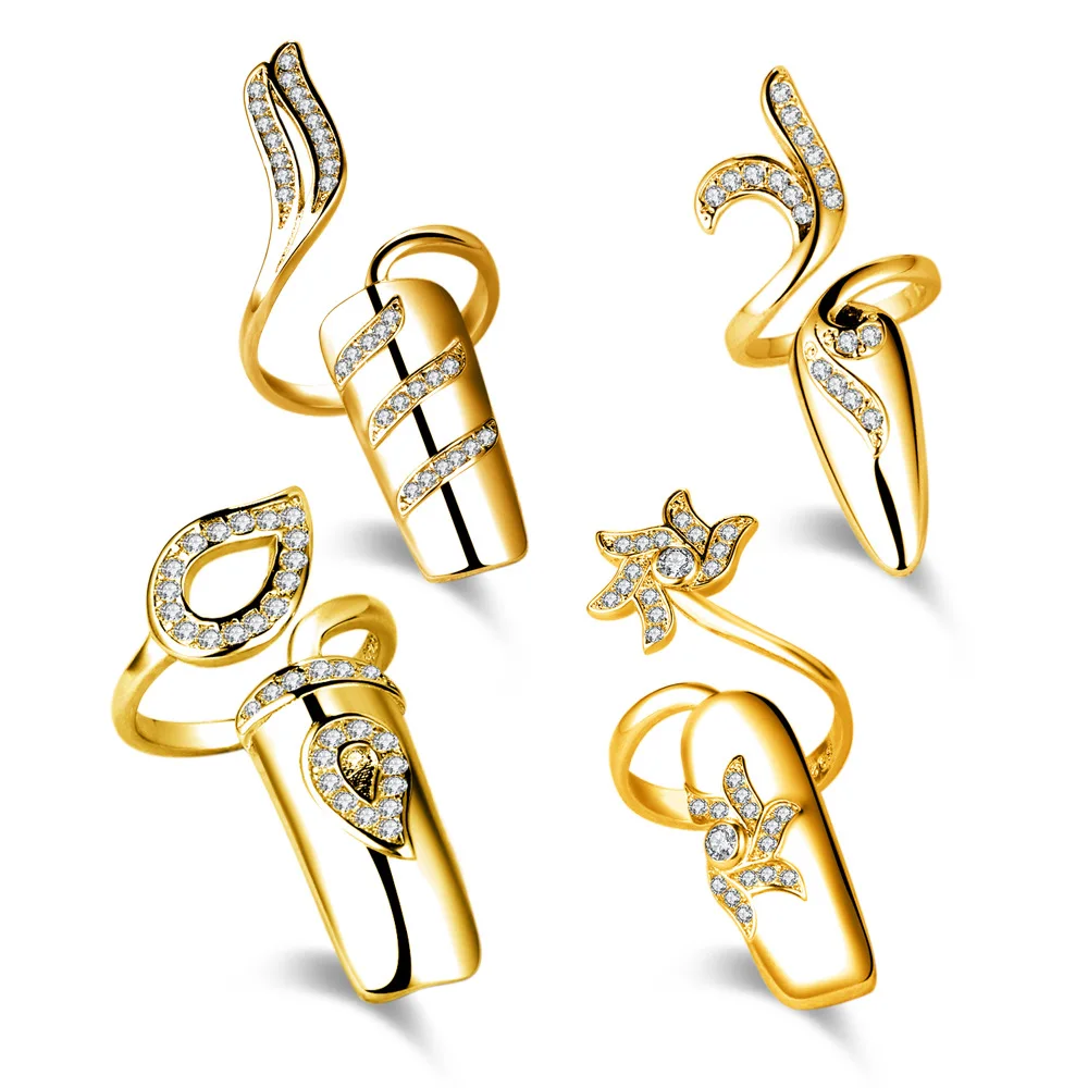 1 шт. перстень для ногтей высшего класса Micro CZ anillos mujer проложить Регулируемые