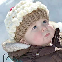 Стиль вязания крючком Детская шапка ручной работы Шапочка-кекс детска вязаня Шапочка-бини для фотосессии малыша, хлопок