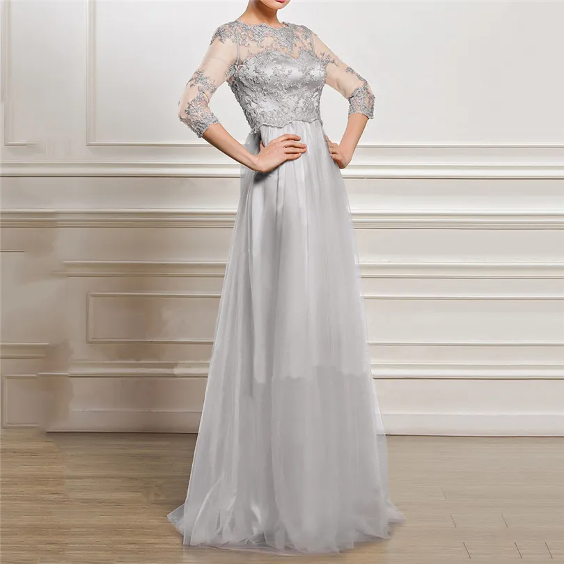  Women Summer Elegant Dress Sling Cross Wedding Ladies  Dress Party Evening Slim Hollow Lace Maxi Dresses#4M08 (13)