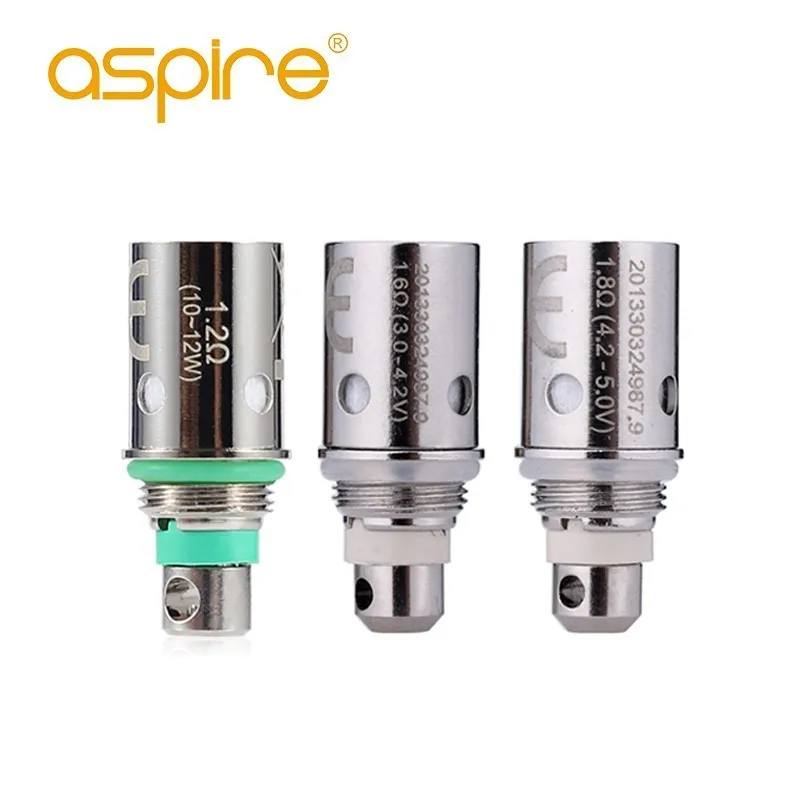 5pcs/pack Aspire Regular BVC Coil 1.6ohm 1.8ohm 1.2ohm Replacement Vape Core Atomizer Head for CE5 Clearomizer and Spryte Kit |