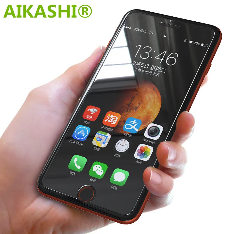 AIKASHI 10 шт. tempered glass 9 H для iphone X 8 4S 5 5S 5c SE 6 6s плюс 7 plus защита экрана Защитная пленка +