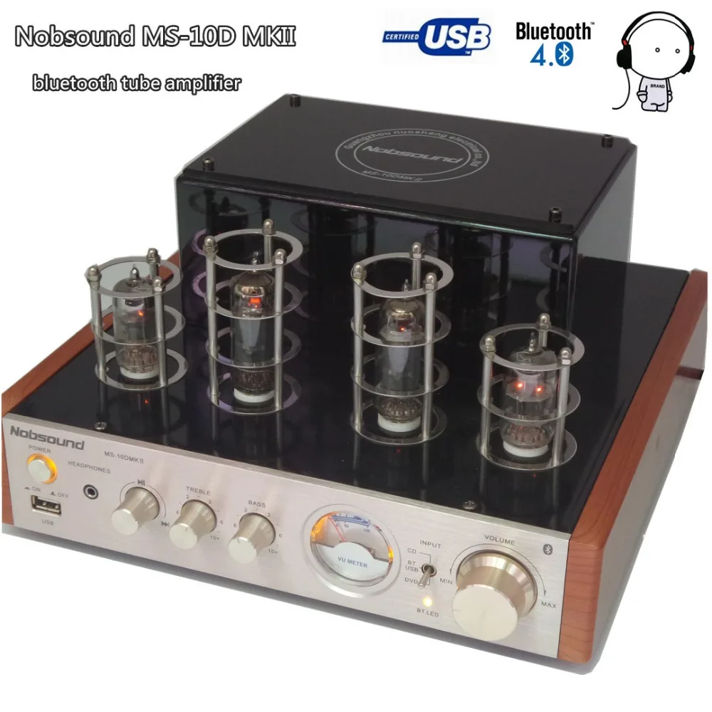 

Nobsound MS-10D MKII bluetooth vacuum tube amplifier Hifi 2.0 USB U disk play MP3 music Audio speaker amplifier 25W*2