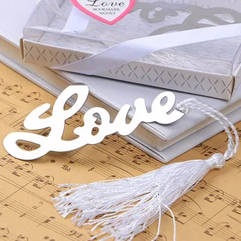 

50 New Arrival Creative Love Alloy Silver Bookmark Love Note Bookmark Novelty Ducument Book Marker Label Wedding Gift