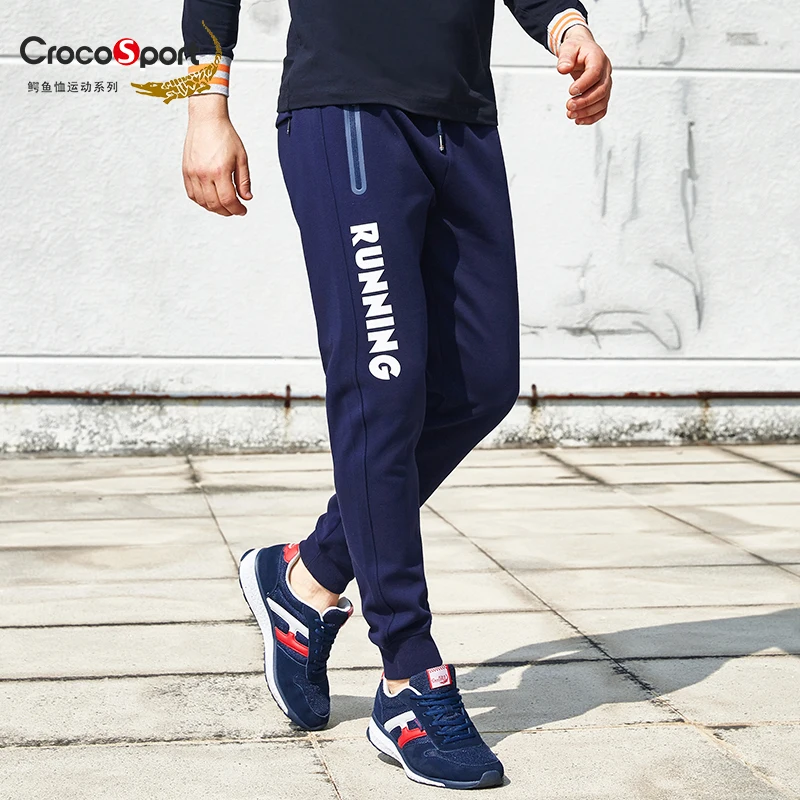 

Crocosport Male Hombre Breathable Elastic Three Colors Outdoor Sport Man Trousers Men Running Training Pants Deep Blue