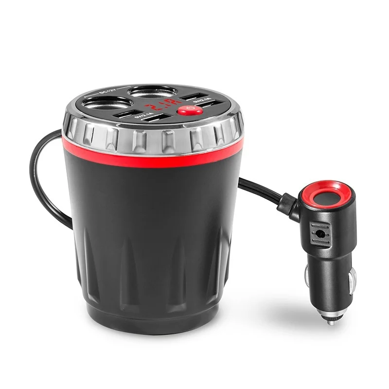 

Multi-function MP3 player Bluetooth Car Cigarette Lighter Dual USB Charger Bluetooth Car Kit Handsfree Speaker Cup Car Styling