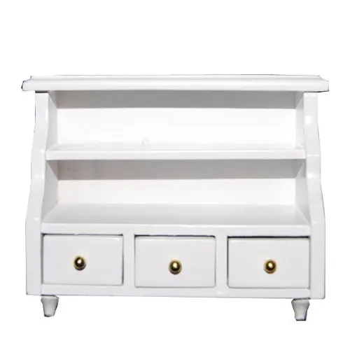 

1/12 Dollhouse Miniature Furniture Bathroom Cabinet Toilet Cabinet White
