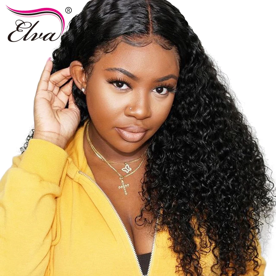 

Elva Hair 360 Lace Frontal Wig Pre Plucked With Baby Hair 180 Density Brazilian Remy Lace Front Human Hair Wigs For Black Women
