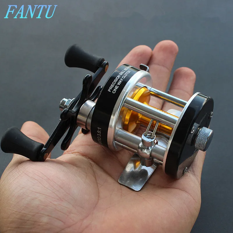 

FANTU Right Hand Metal Drum Reel CL25# Exquisite Peche Fishing Reel Steering wheel Fishing Tackle