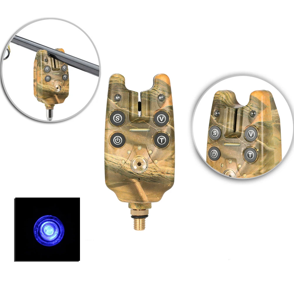 

Lixada Adjustable Tone Volume Sensitivity Sound Alert 2 LEDs Water Resistant Fishing Bite Alarm for Fishing Rod