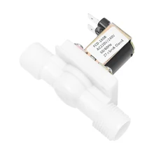 1 шт. пластик 12 В 24 В 220 В Электрический магнитный клапан управления водой Соленоидный клапан переключатель нормально закрытый 1/2''