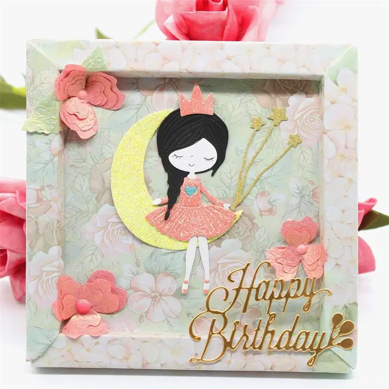 

KSCRAFT Lovely Girl Metal Cutting Dies Stencils for DIY Scrapbooking/photo album Decorative Embossing DIY Paper Cards