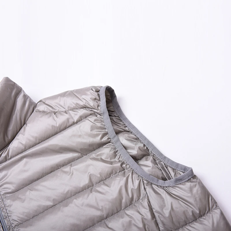 2020 Новое поступление мужская куртка без рукавов зимний Сверхлегкий белый жилет