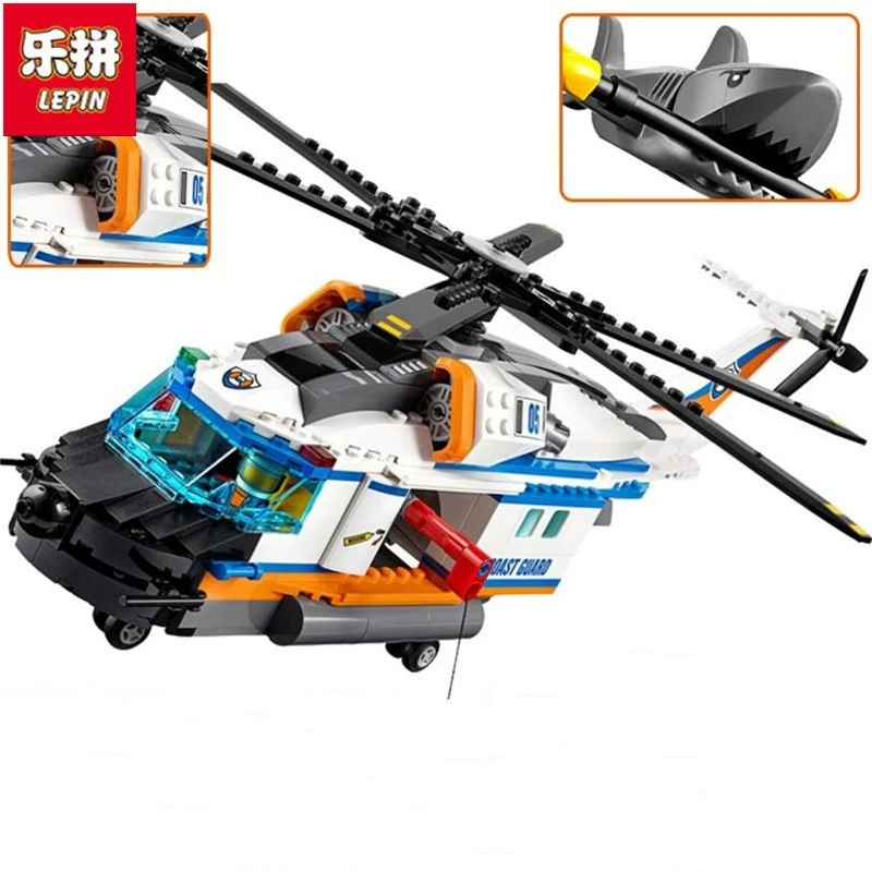 

Lepin 60166 City Series Heavy Rescue Helicopter Building Blocks Brick Toy DIY Educational Christmas Toys For Children 02068