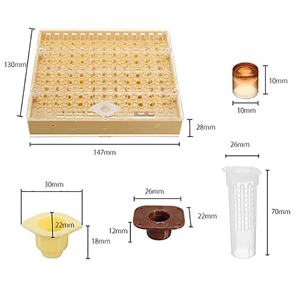 Набор стаканчиков для пчеловодства 100, набор инструментов для пчеловодства, королевская система для выращивания пчеловодства, пчеловодство в комплекте, клетка для Ловца пчеловодства, вспомогательное устройство для пчеловодства
