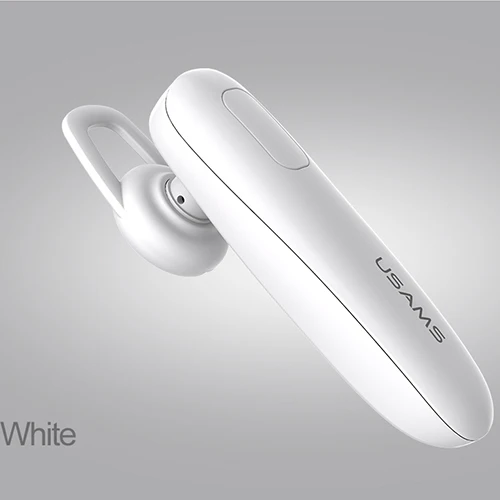 USAMS Беспроводной Bluetooth наушники стерео HD Шум снижение с микрофоном громкой связи Bluetooth 4,1 наушники для iPhone samsung - Цвет: White