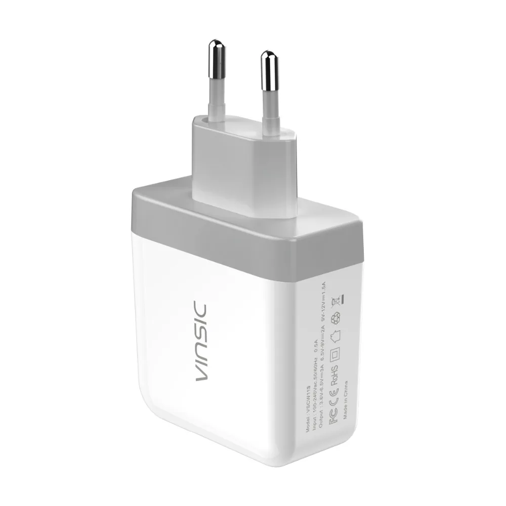 VINSIC USB зарядное устройство quick charge 3 0 для iPhone X 8 7 iPad быстрое настенное Samsung S9 Xiaomi mi