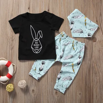 

3Pcs/Set Newborn Baby Girl Boy long sleeve +Tops Romper Short Pants Hat Outfits