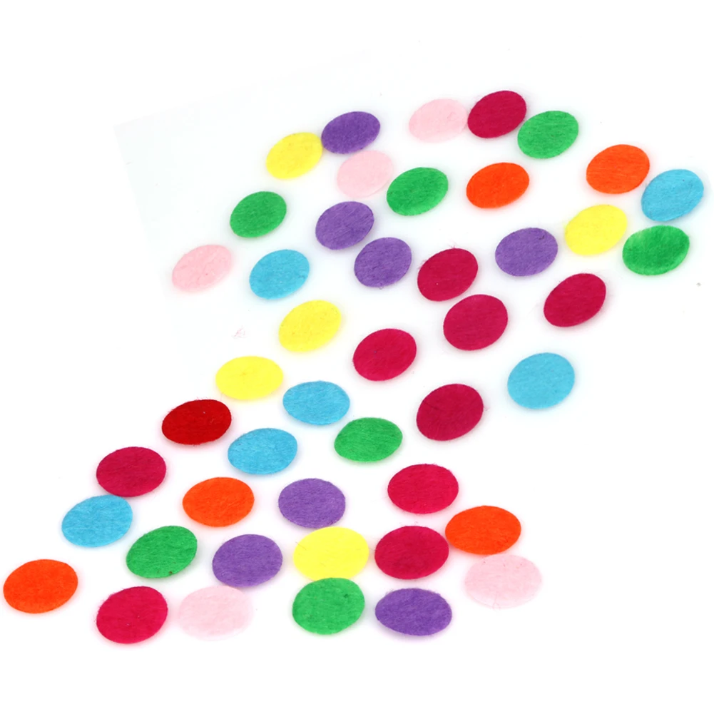 

2017 1000pcs DIY 1.5CM Round Felt Fabric Pads Accessory Patches 3D Circle Patches Fabric Flower Accessories Handmade Craft
