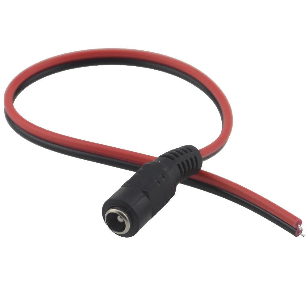 

10pcs 30cm 12V DC Power Adapter Female Cable 5.5 * 2.1mm Camera Power Connector Wire DC Female Line Cord Free Shipping 10000781