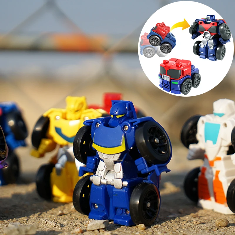 Hot Sale 6cm Rescue Bots Car Toys Transformation Robot Action Figures Toys For Kids Baby Gift mini version deformation King Kong