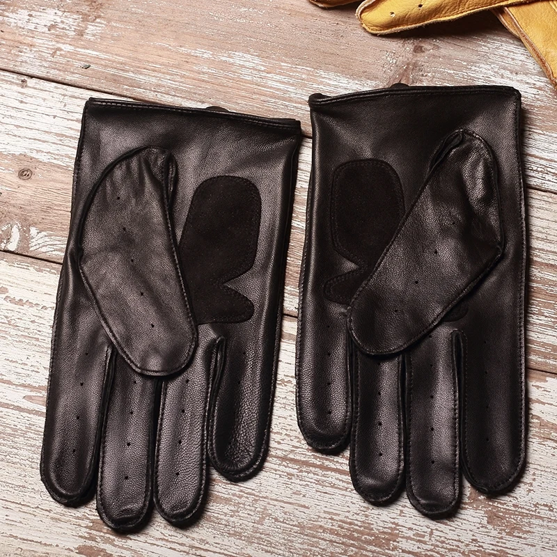 Высококачественные итальянские импортные мужские перчатки из натуральной кожи для вождения