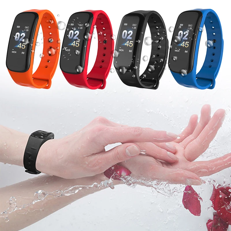 

Color Screen Waterproof Smart Wristband Bracelet C1S Fitness Tracker Sport Smart Watch For Android ios PK For Xiaomi mi Band 3
